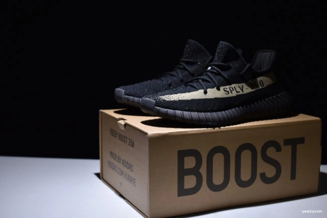 BY9611 Adidas Black Boost 350 V2 Green Core Yeezy 0801